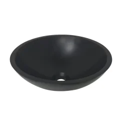 Marho Isla waskom rond 43 x 13 cm solid surface mat zwart