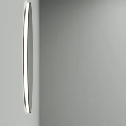 Marho Mavri badkamerspiegel verlichting dimbaar mat zwart Ø 60 cm