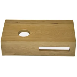 Marho Tarn wastafelblad toilet links 40 x 21 x 10 cm massief hout