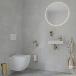 Marho Toiletborstelhouder Luxor geborsteld messing