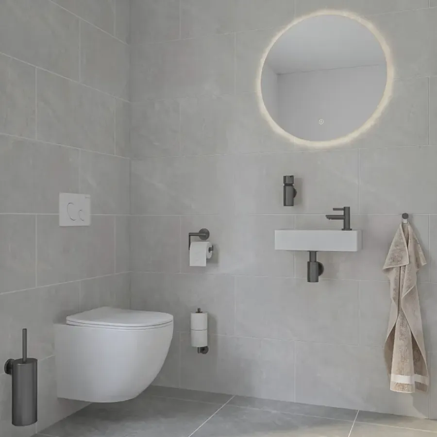 Marho Toiletborstelhouder Luxor gun metal