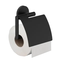 Marho Toiletrolhouder Luxor met klep zwart