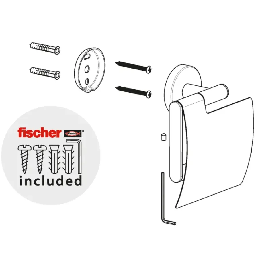 Marho Toiletrolhouder Luxor met klep chroom