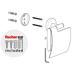 Marho Toiletrolhouder Luxor met klep brons koper