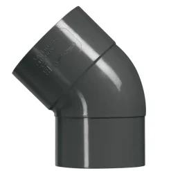 Martens bocht 45° PVC antraciet verjongd 80x80 mm