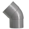Martens PVC bocht 45° grijs mof/verjongd 70 mm
