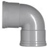 Martens PVC bocht 90° grijs 2x manchet 110 mm
