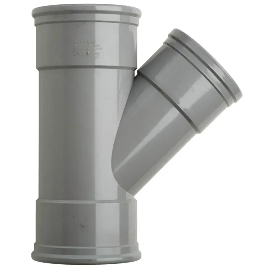 Martens PVC T-stuk 45° 3x manchet 125x110 mm