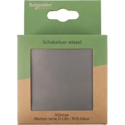 Merten D-Life inbouw wisselschakelaar edelstaal