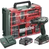 Metabo 18V accuboormachine BS18 incl. 2 accu's 2.0Ah + lader en accessoire-set in koffer