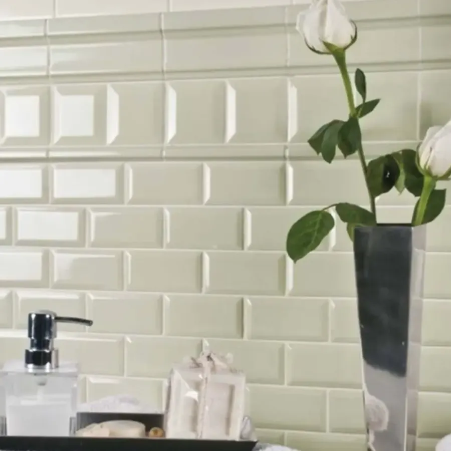 Geen Metro Wandtegel Creme 10X20CM 0.96M2