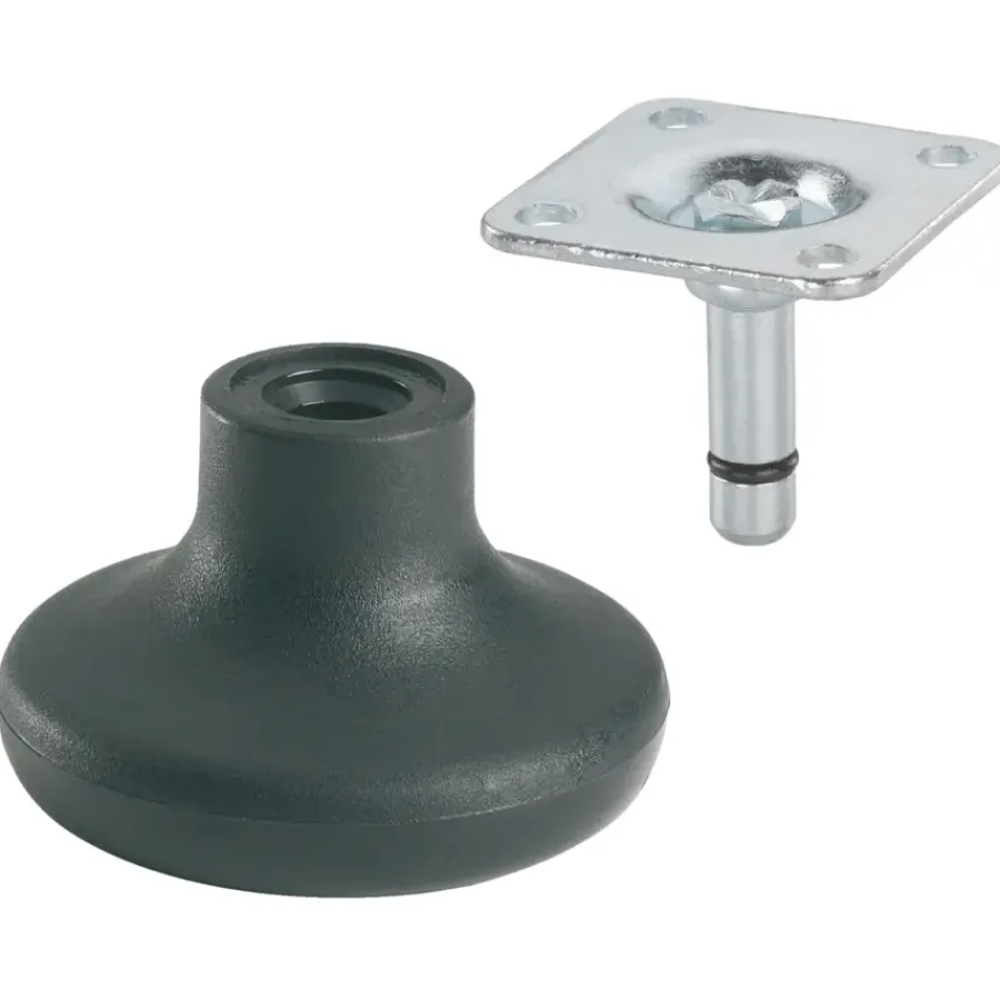 Dörner&Helmer Meubelglijder plastic met plaatbevestiging 42mm tot 20kg