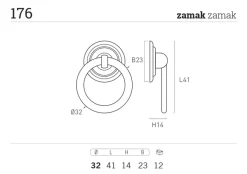 Nesu Meubelgreep ring Isa 32MM antiek brons