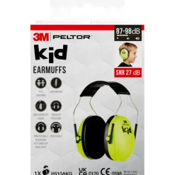 3M gehoorbescherming voor kinderen H510AK neongroen (87-98 dB)