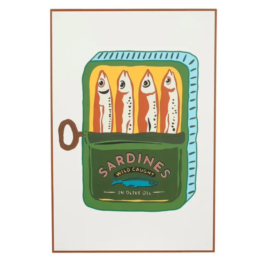 Geen Muurdecoratie d.bruin Sardines FSC Mix - l41xb61xh3cm