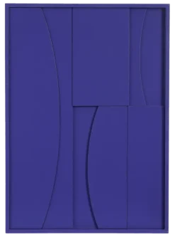 Geen Muurdecoratie donker blauw FSC 100% - l50xb70xh2,5cm