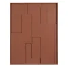 Geen Muurdecoratie rood FSC 100% - l70xb90xh2,5cm