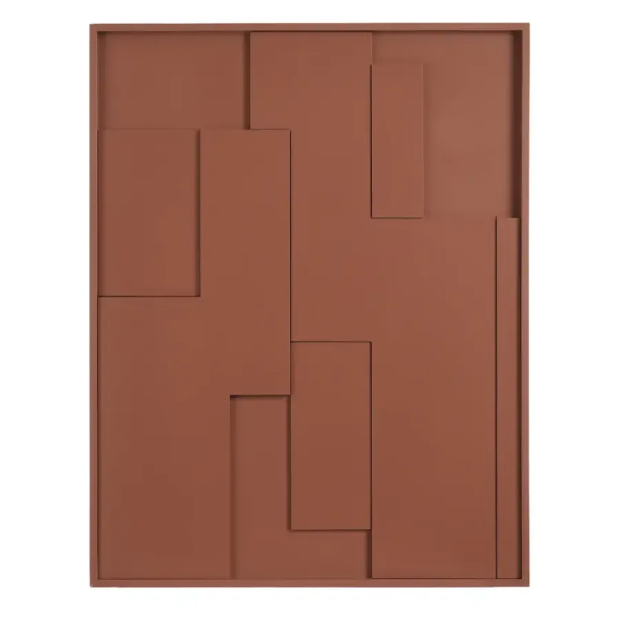 Geen Muurdecoratie rood FSC 100% - l70xb90xh2,5cm