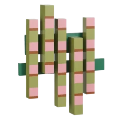 Geen Muurdecoratie roze FSC 100% - l48xb48,5xh8cm