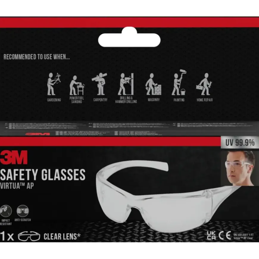 3M Virtua Clear veiligheidsbril met heldere glazen