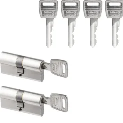NEMEF veiligheidscilinder NF2 30/30 mm SKG 2-sterren gelijksluitend (2 stuks)