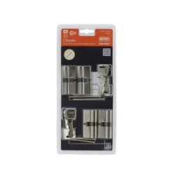 NEMEF veiligheidscilinder NF3+ 30/30 mm SKG 3-sterren gelijksluitend (4 stuks)