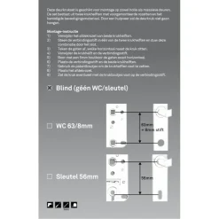 Novidade deurkrukset Hera ovaal blind schild RVS
