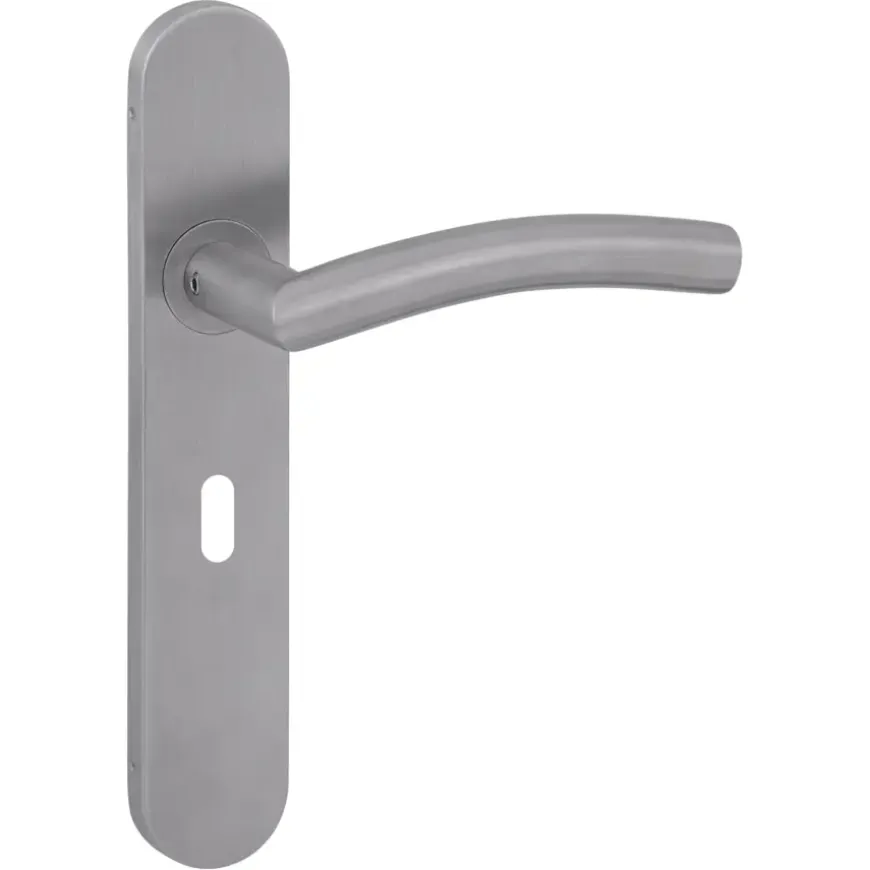 Novidade deurkrukset Hera ovaal schild met sleutelgat 56 mm RVS
