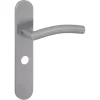 Novidade deurkrukset Hera ovaal schild met vrij-bezet sluiting 63/8 mm RVS