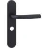 Novidade deurkrukset Parijs ovaal schild met vrij-bezet sluiting 63/8 mm zwart RVS