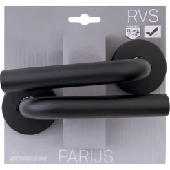 Novidade deurkrukset Parijs rond rozet zwart RVS