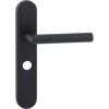 Novidade deurkrukset Porto ovaal schild met vrij-bezet sluiting 63/8 mm zwart RVS