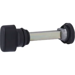 Novidade deurkrukset Porto ovaal schild met vrij-bezet sluiting 63/8 mm zwart RVS