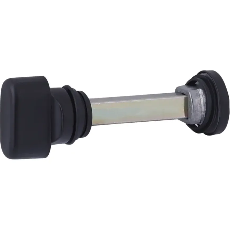 Novidade deurkrukset Porto ovaal schild met vrij-bezet sluiting 63/8 mm zwart RVS