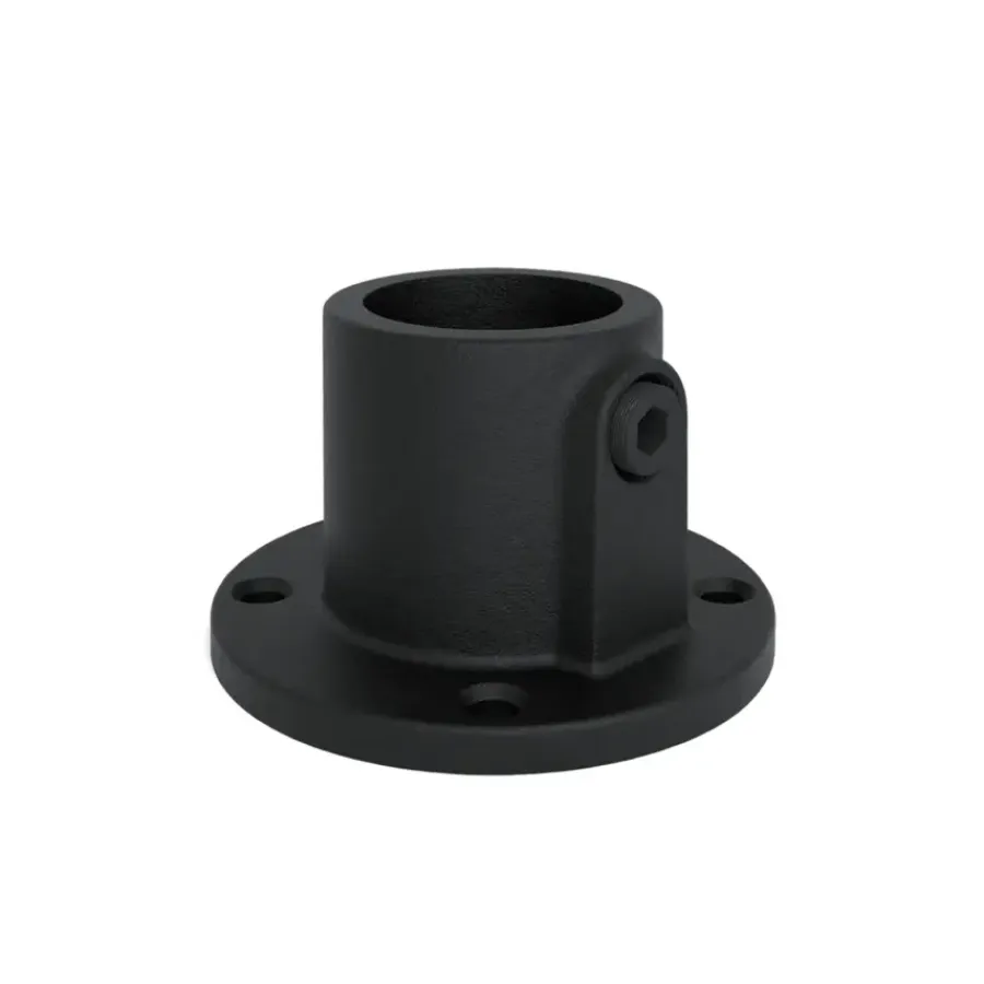 Novidade steigerbuis koppelstuk voetplaat zwart ø 27 mm