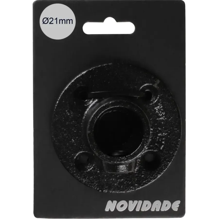Novidade steigerbuis koppelstuk voetplaat zwart ø 21 mm