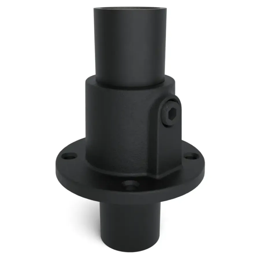 Novidade steigerbuis koppelstuk voetplaat zwart ø 21 mm