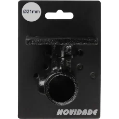 Novidade steigerbuis koppelstuk leuningdrager zwart ø 21 mm