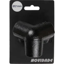 Novidade steigerbuis koppelstuk hoekstuk zwart ø 21 mm