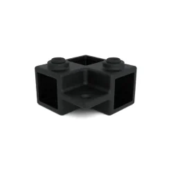 Novidade steigerbuis koppelstuk vierkant zwart ø 25 mm