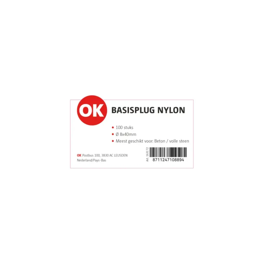 OK Basisplug 8x40mm 100ST