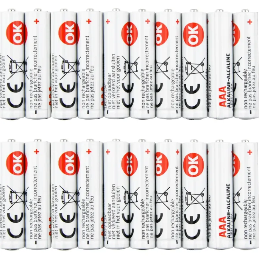 OK Batterij Alkaline AAA 20 stuks