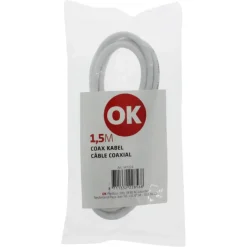 OK Coax Snoer 1,5 Meter Wit
