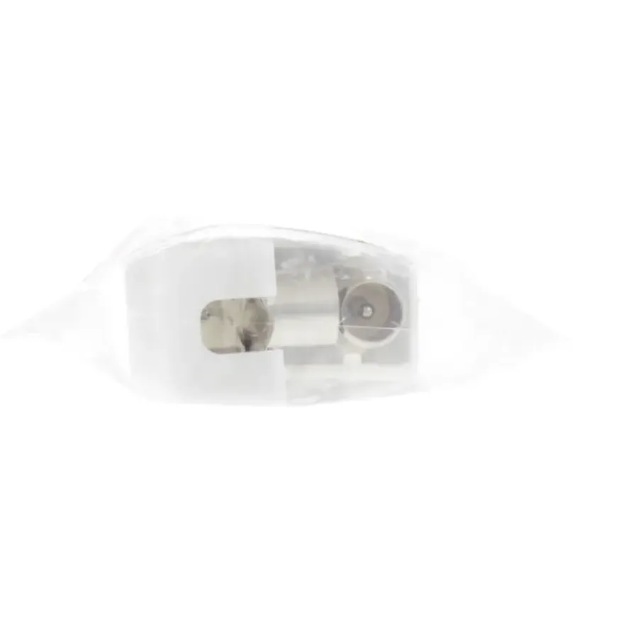 OK Coax stekkerset male/female wit