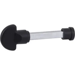 OK deurkruk set Blok recht schild vrij-bezet sluiting 63/8 mm zwart aluminium