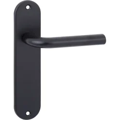 Ok deurkrukset Ovaal kortschild blindschild aluminium zwart