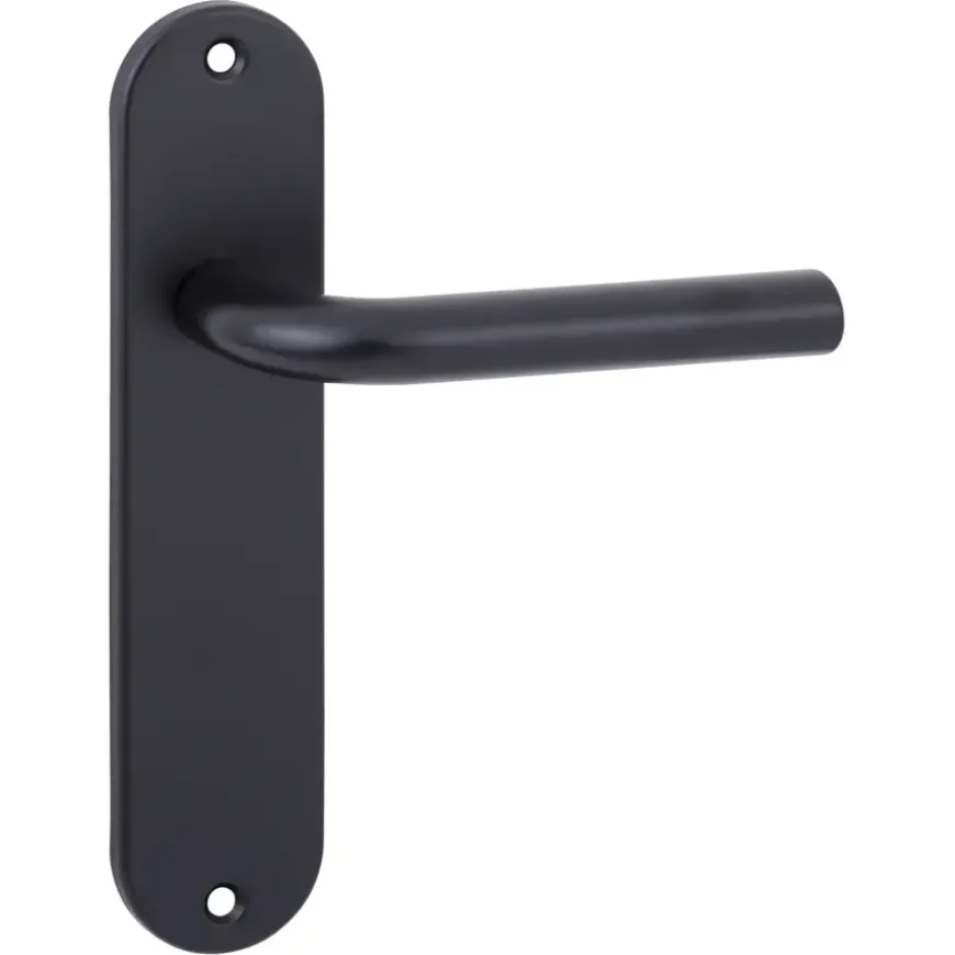 Ok deurkrukset Ovaal kortschild blindschild aluminium zwart
