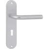 OK deurkruk set ovaal schild sleutelgat 56 mm aluminium