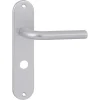 OK deurkruk set ovaal schild vrij-bezet sluiting 63/8 mm aluminium