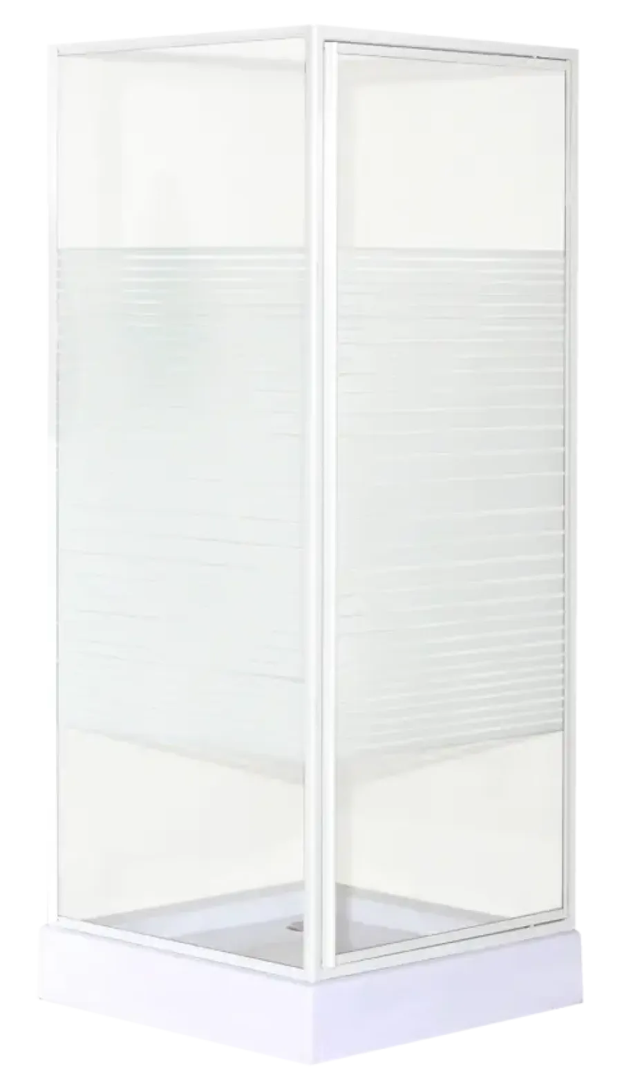 OK douchecabine draaideur met zijwand 90x90x185 cm wit